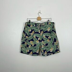 J Crew Swim Trunks Mens 35 Floral Swimwear Board Shorts Hawaiian Beach Shorts